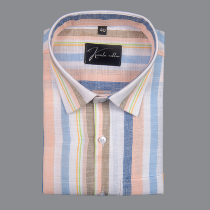 Oxford Multiple Orange Blue Colour Shirts for Men