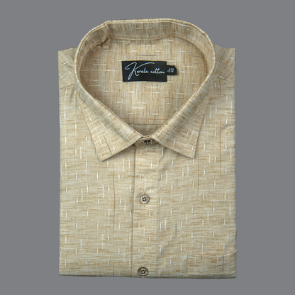 Mofatlal Butta Khadi Golden Fone Colour Shirts for Men