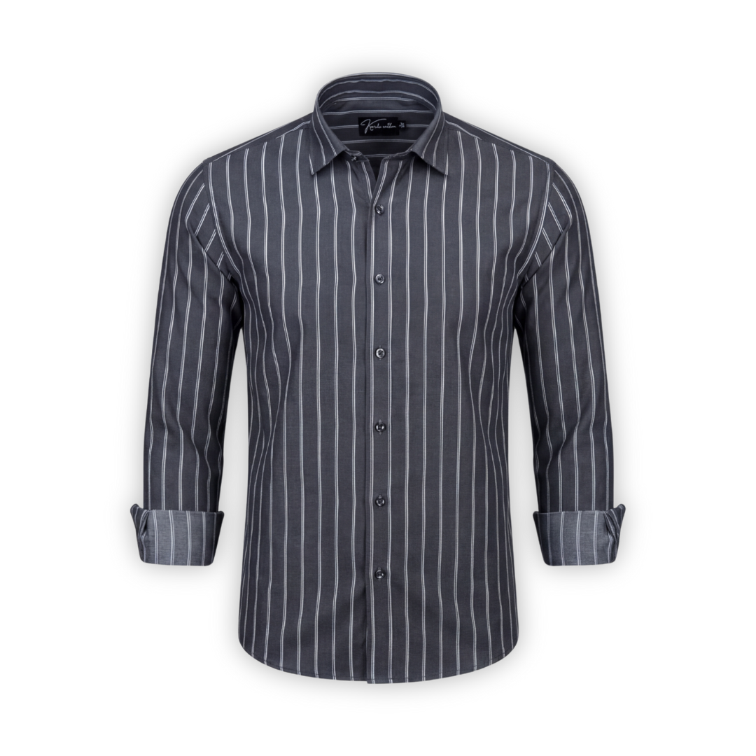 Nove Black With Gray Linning Shirts for Men