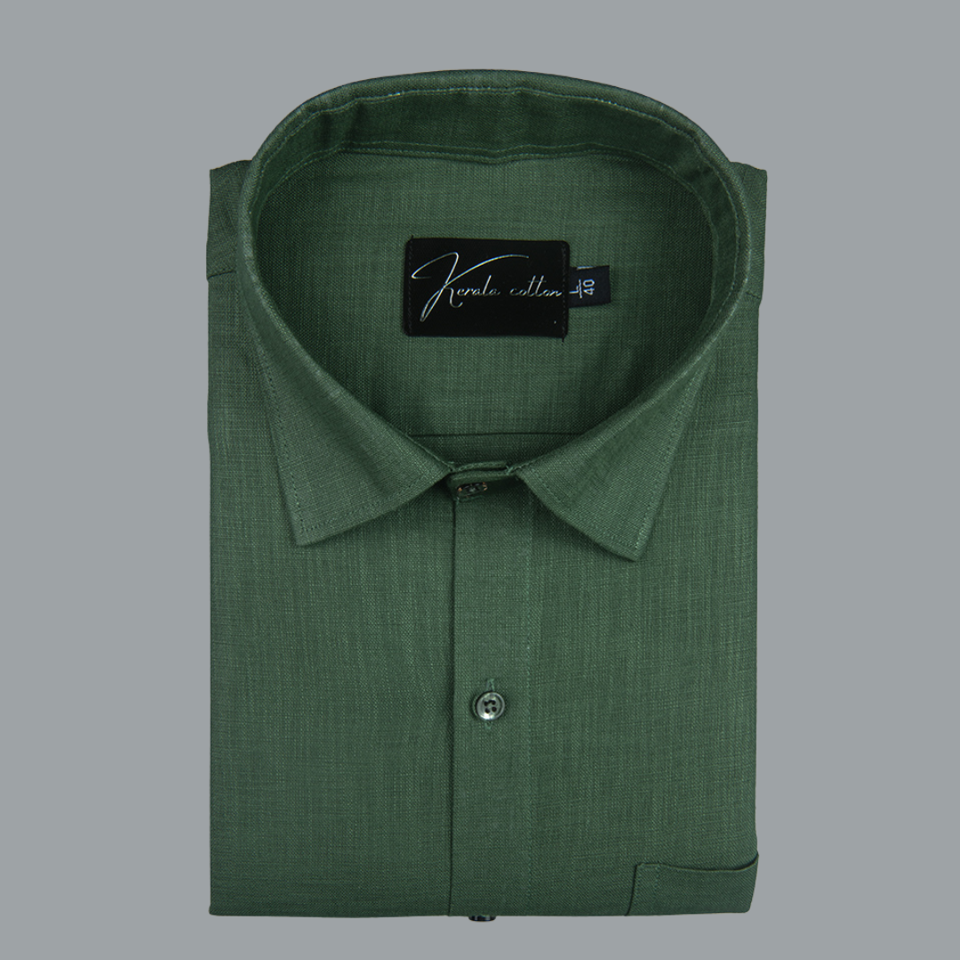 Bristol Linen Green Colour Shirts For Men