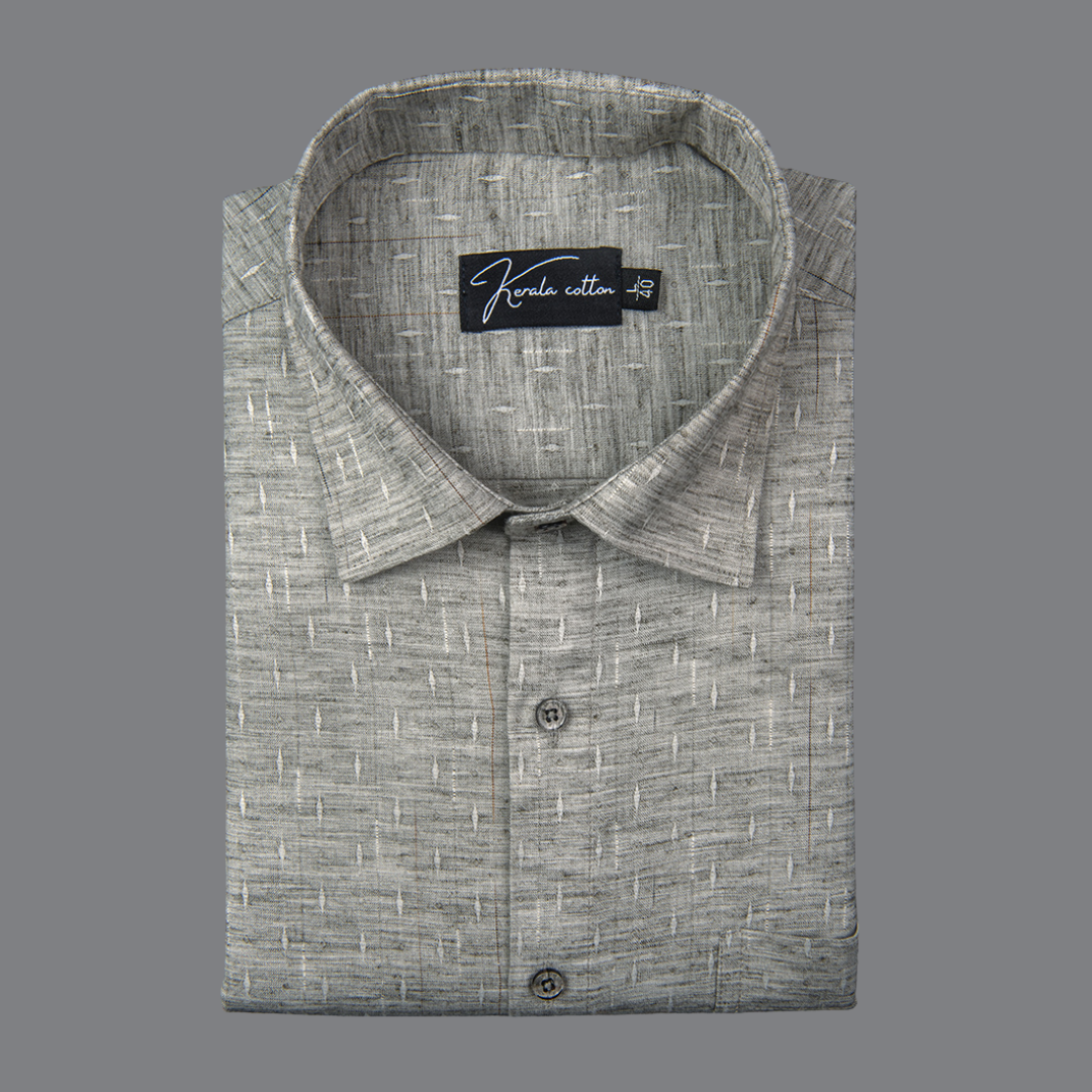 Mofatlal Butta Khadi Gray Colour Shirts for Men