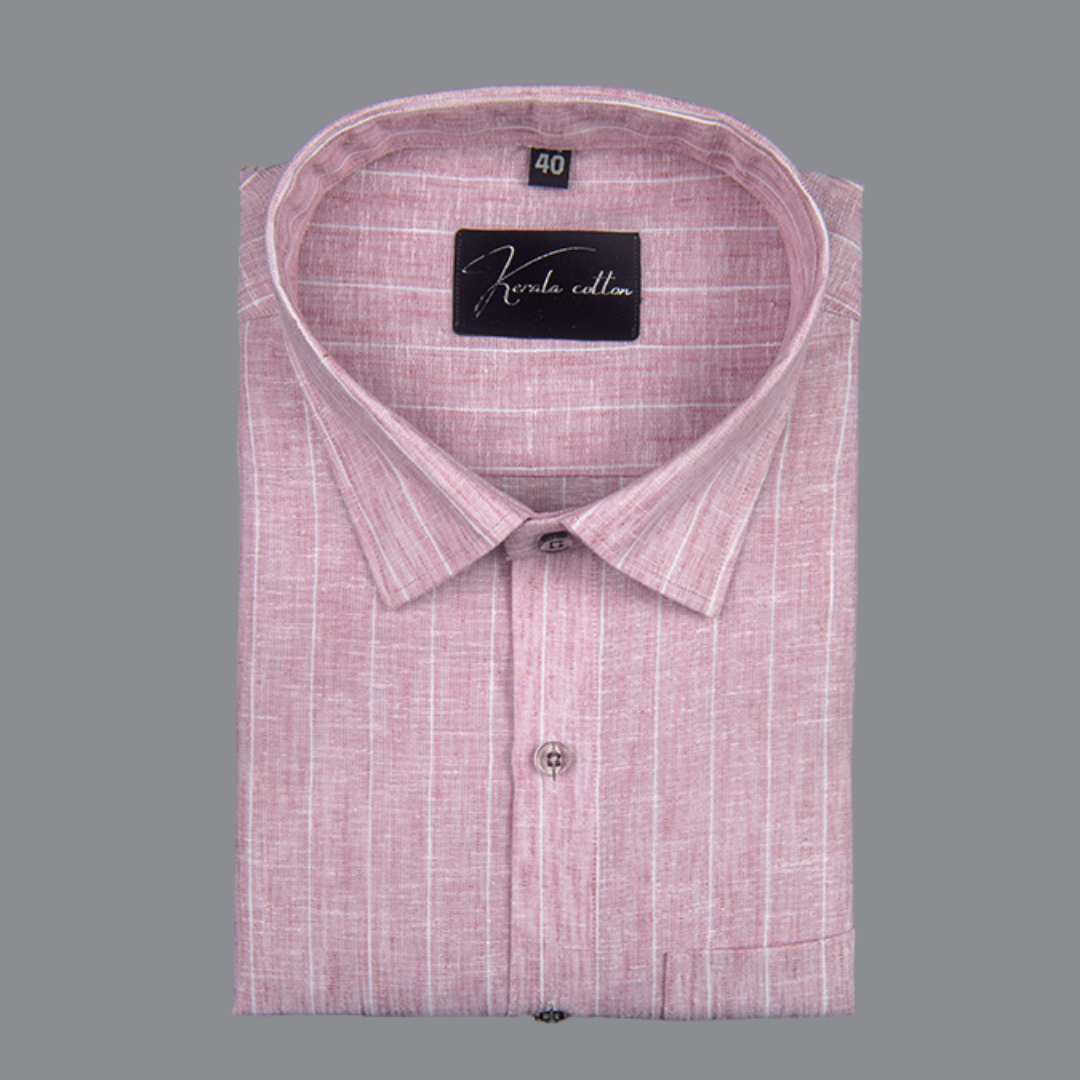 Euro Linen Pink with White Lining Shirts for Men