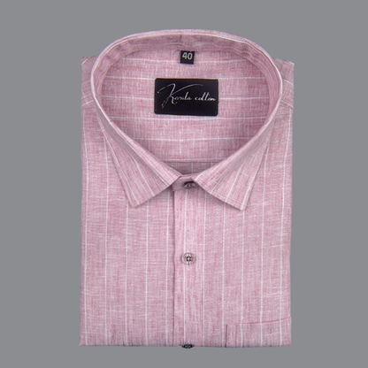 Euro Linen Pink with White Lining Shirts for Men