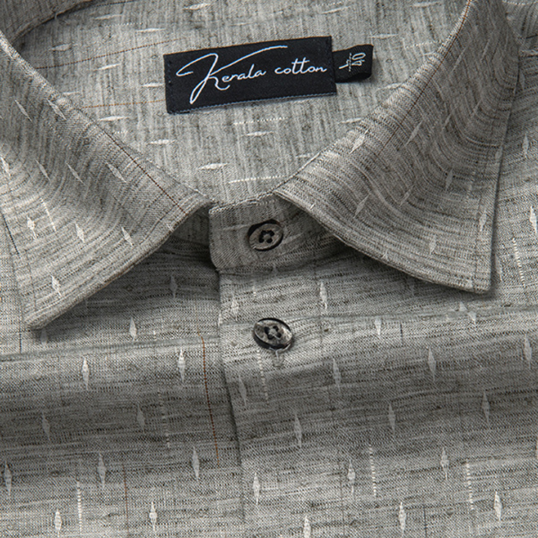 Mofatlal Butta Khadi Gray Colour Shirts for Men
