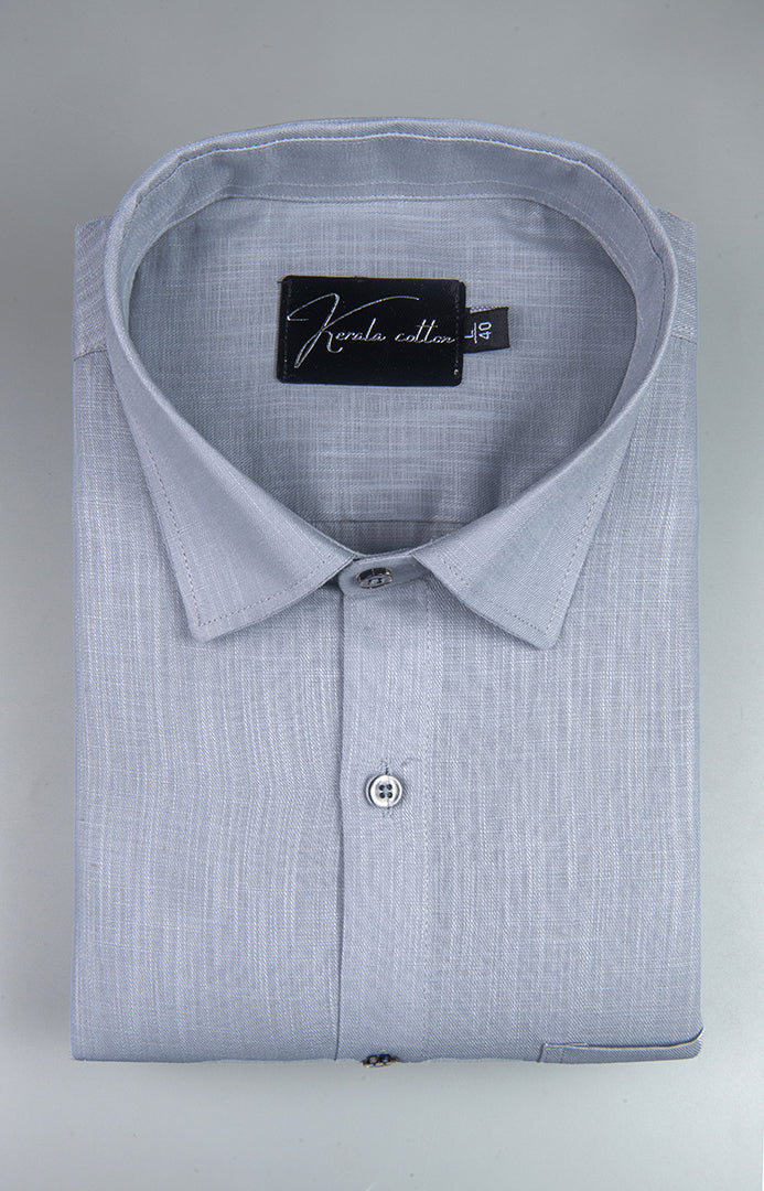 Bristol Linen Light Grey Colour Shirts For Men