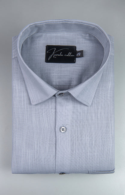 Bristol Linen Light Grey Colour Shirts For Men