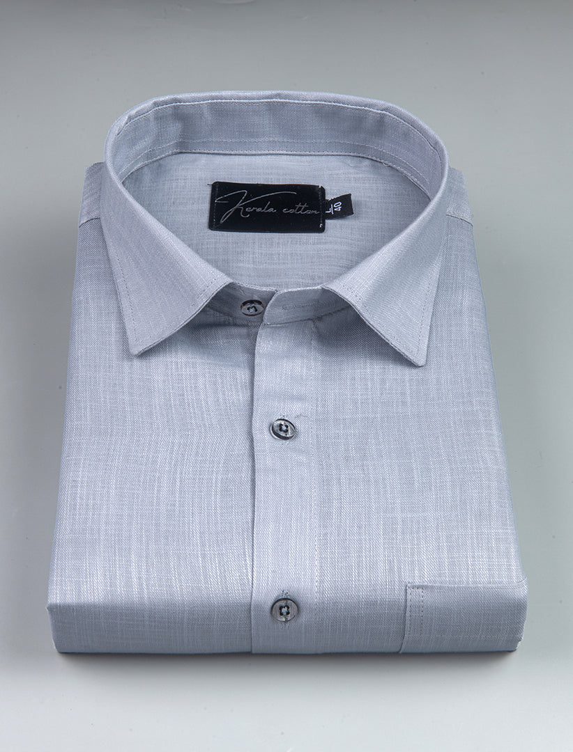 Bristol Linen Light Grey Colour Shirts For Men