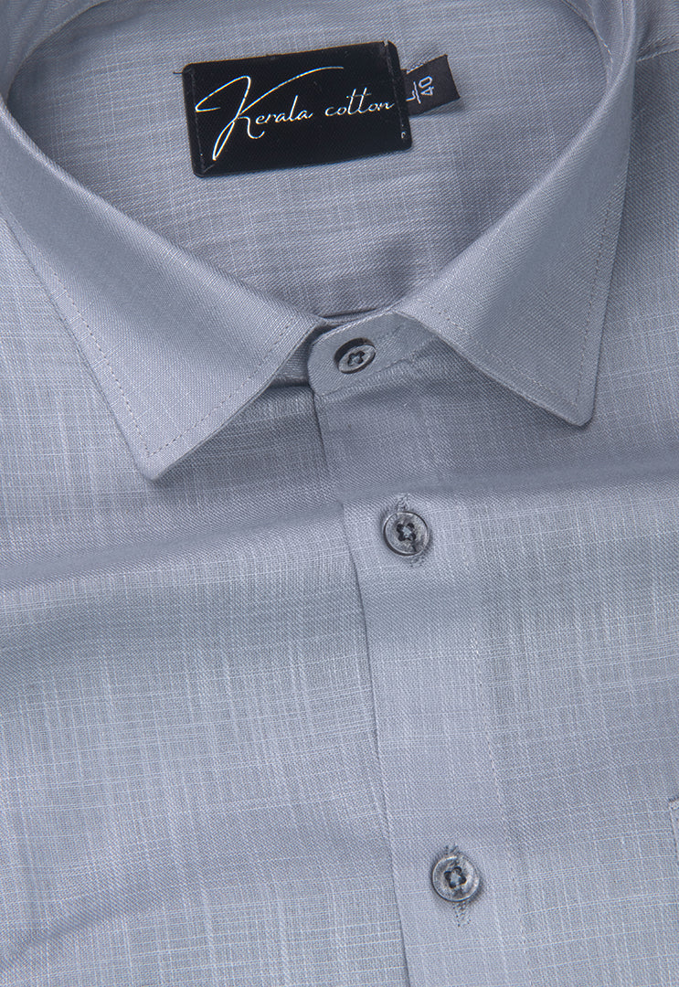 Bristol Linen Light Grey Colour Shirts For Men