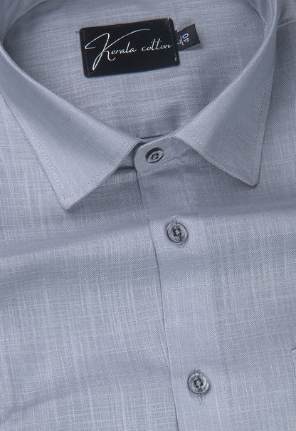 Bristol Linen Light Grey Colour Shirts For Men
