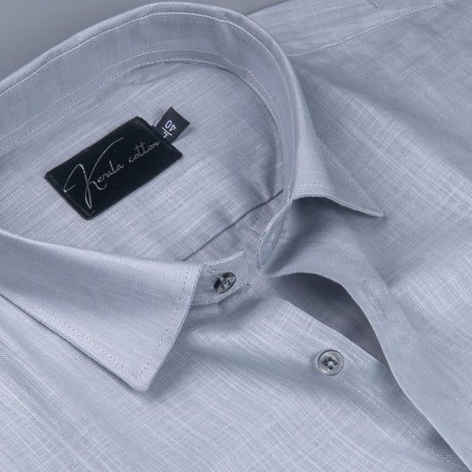 Bristol Linen Light Grey Colour Shirts For Men
