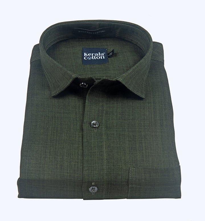 Imported  Linen Green Colour Shirts for Men