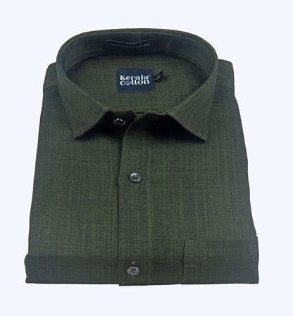 Imported  Linen Green Colour Shirts for Men