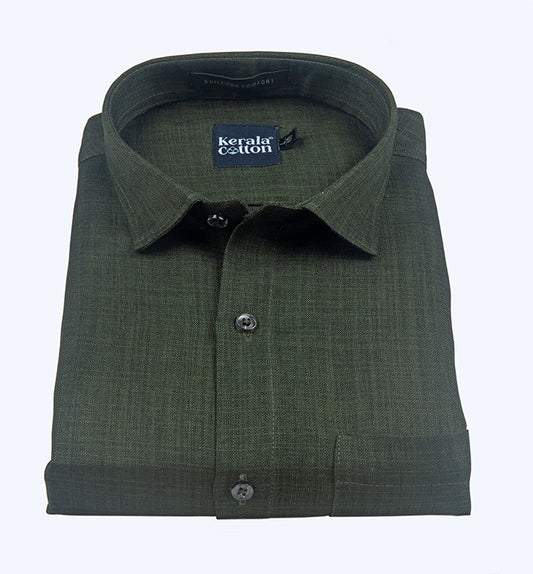 Imported  Linen Green Colour Shirts for Men
