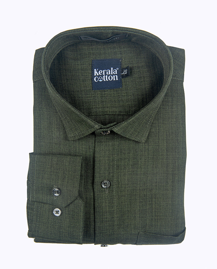 Imported  Linen Green Colour Shirts for Men