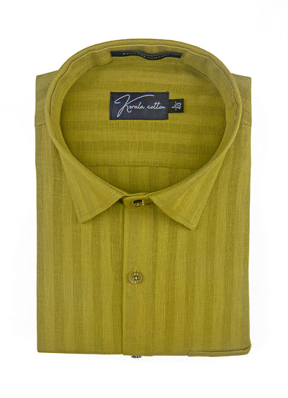 Linen Linning Mahendi Colour Shirts For Men