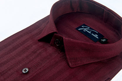 Linen Linning Marrun Colour Shirts For Men