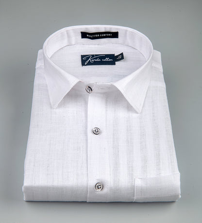 Linen Linning White Colour Shirts For Men