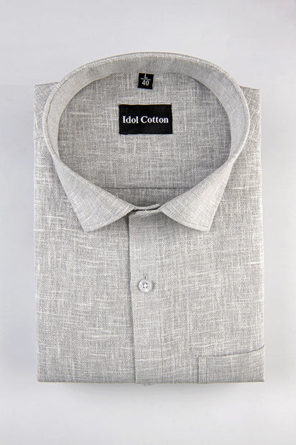 Gray Colour with White Thred Linen Shirts