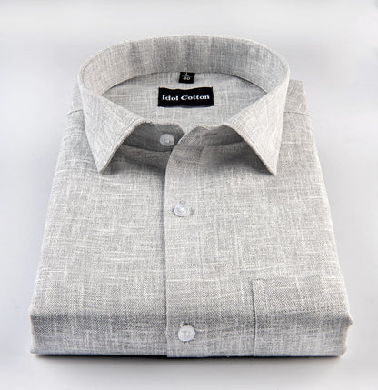 Gray Colour with White Thred Linen Shirts