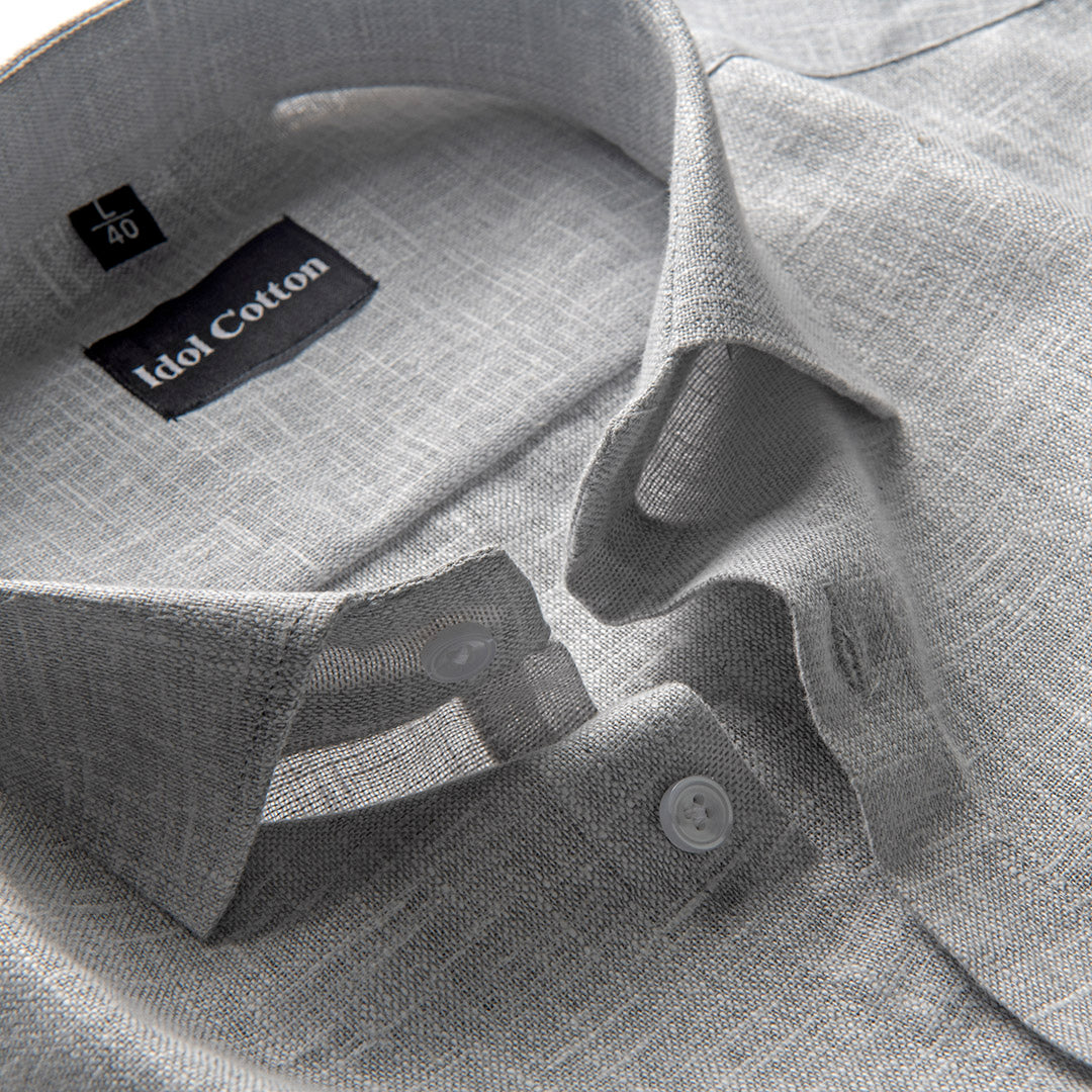 Gray Colour with White Thred Linen Shirts