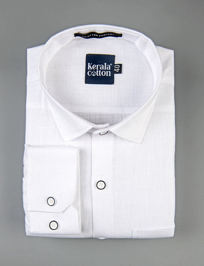 Italian linen Structure White Shirts for men