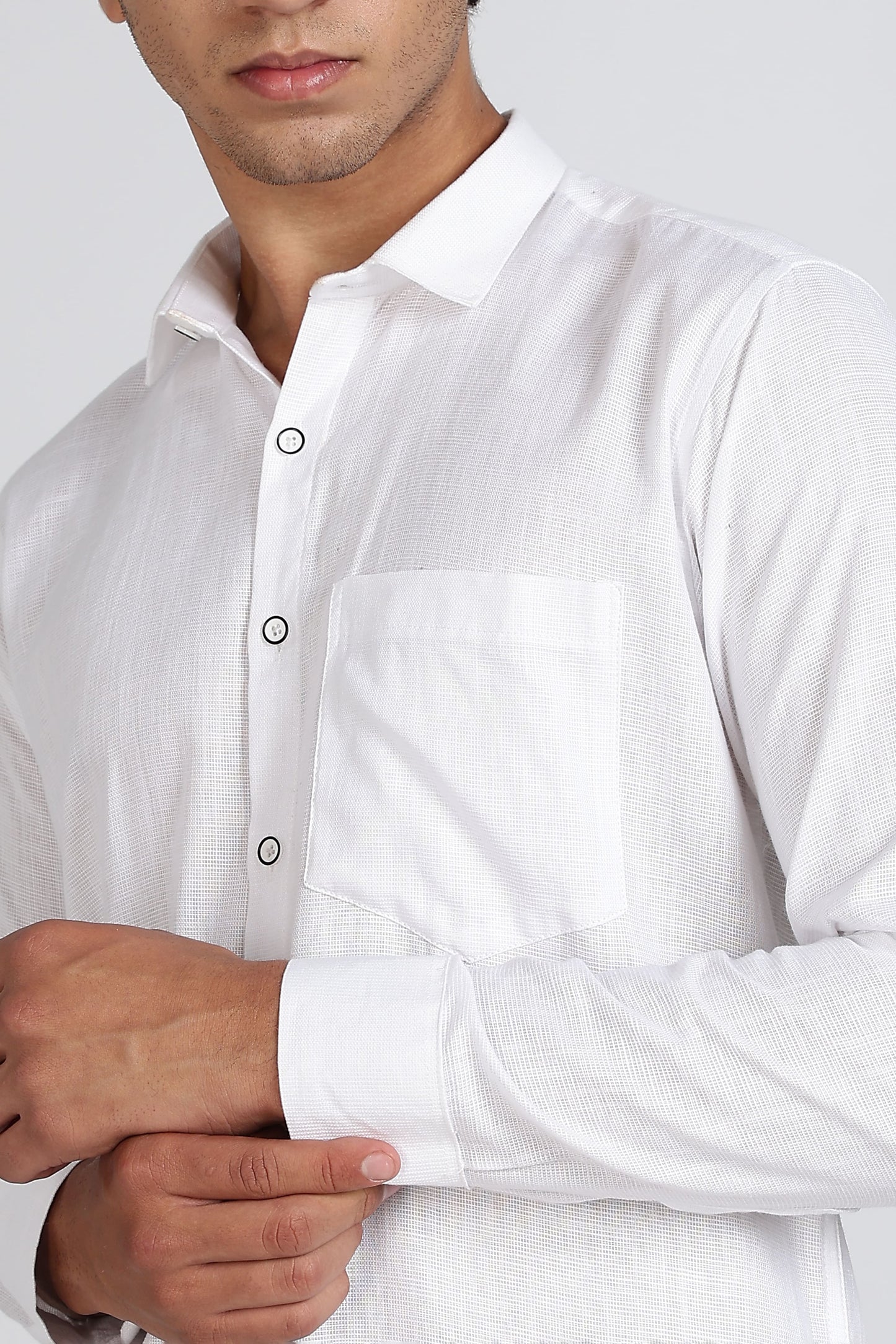 Belgium Casa Linen Prime White Shirts For Men