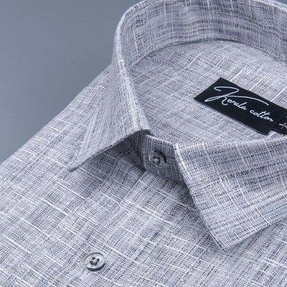 Linen khadi Light Gray Colour Shirts For Men