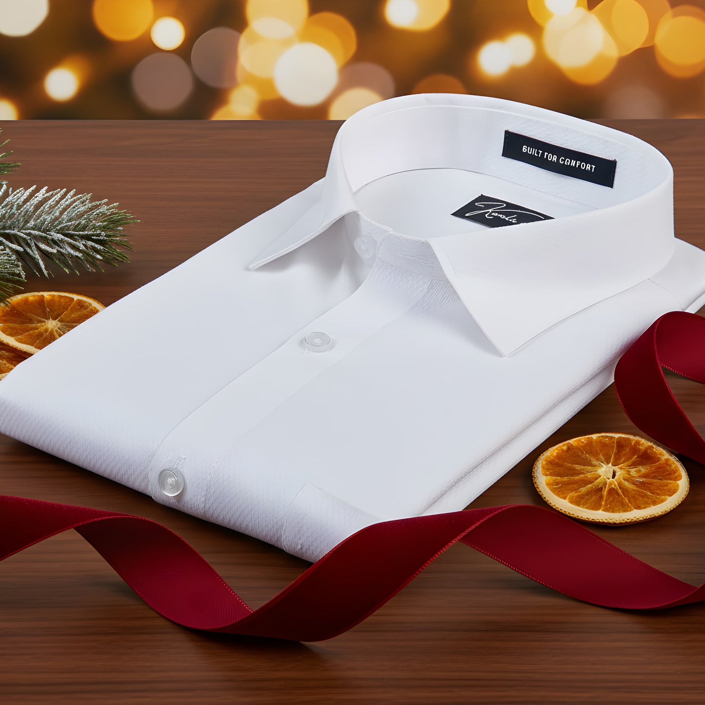 Dobby Special White Shirt For Mens