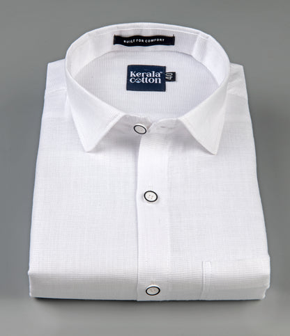 Italian linen Structure White Shirts for men