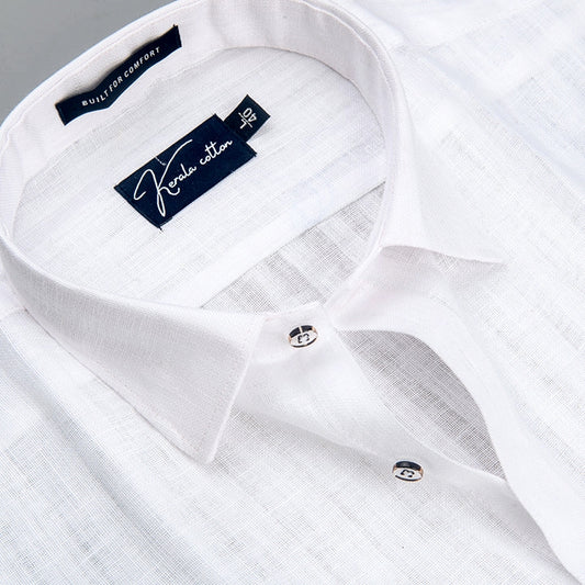 Linen Linning White Colour Shirts For Men