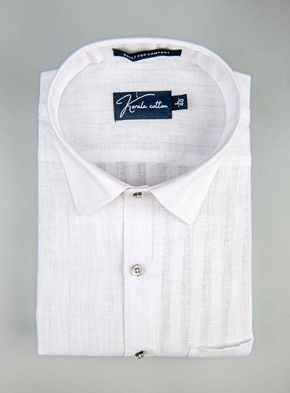 Linen Linning White Colour Shirts For Men