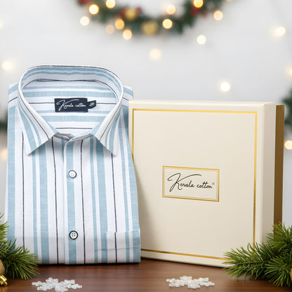 Oliver Linen White With Light Rama Linning Shirts for Men