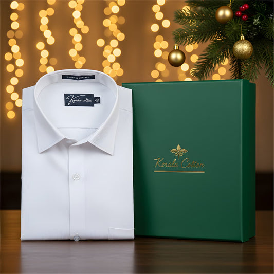 Dobby Special White Shirt For Mens