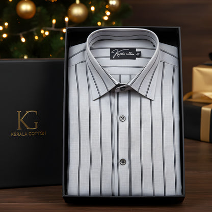 Nove Gray with Black Lining Shirts for Men