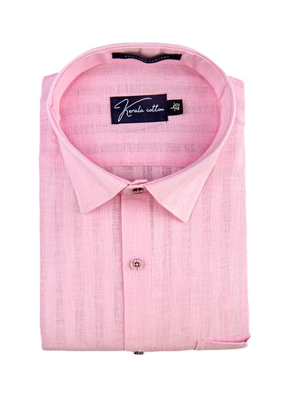 Linen Linning Pink Colour Shirts For Men