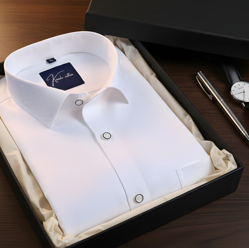 Linen Slub White Shirt For Men