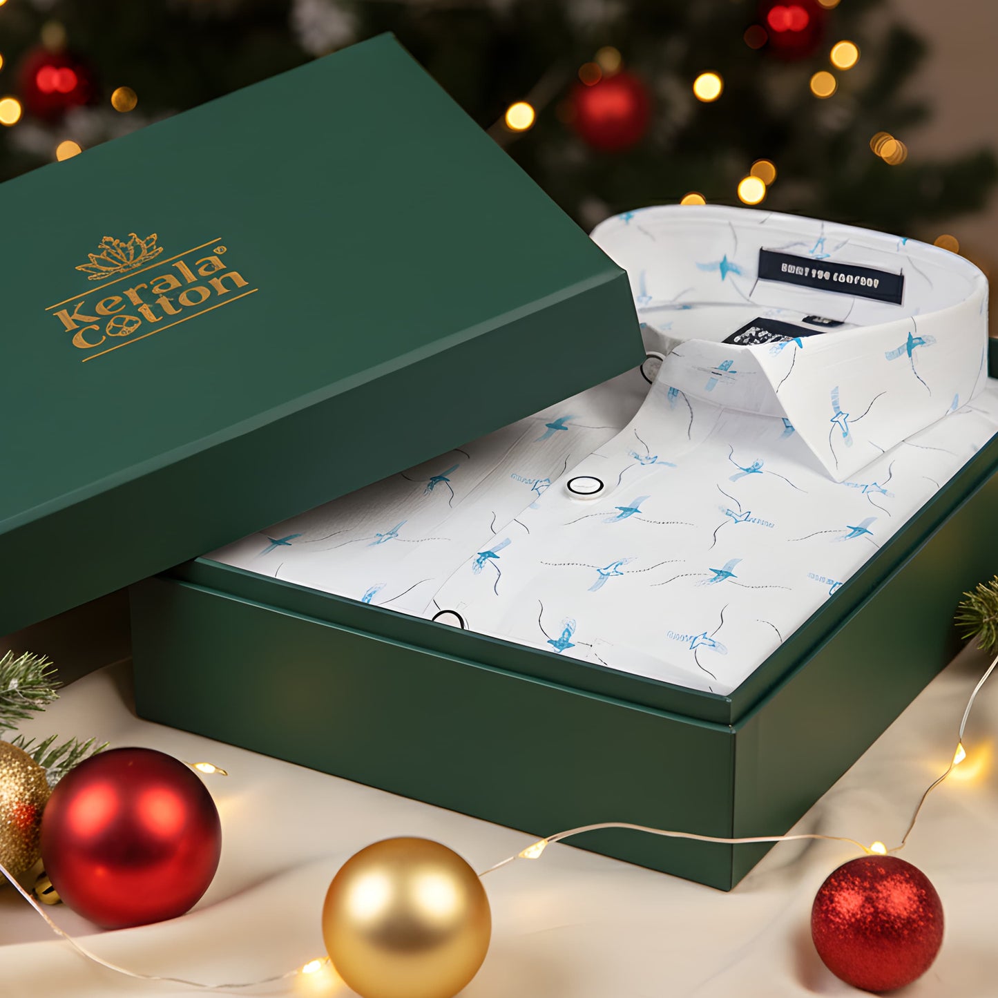 Turkey Linen White With Sky Print