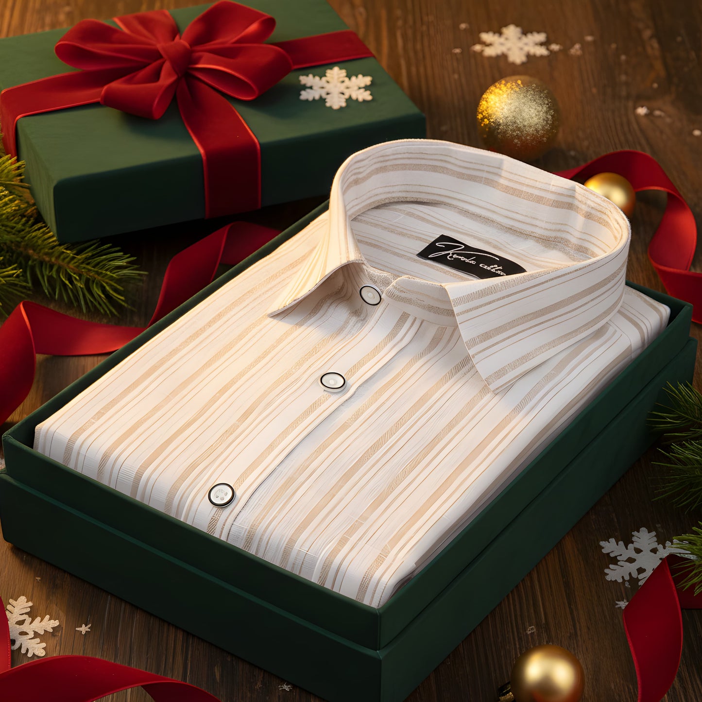 Jute linen White with Fone Double Line Shirts for Men