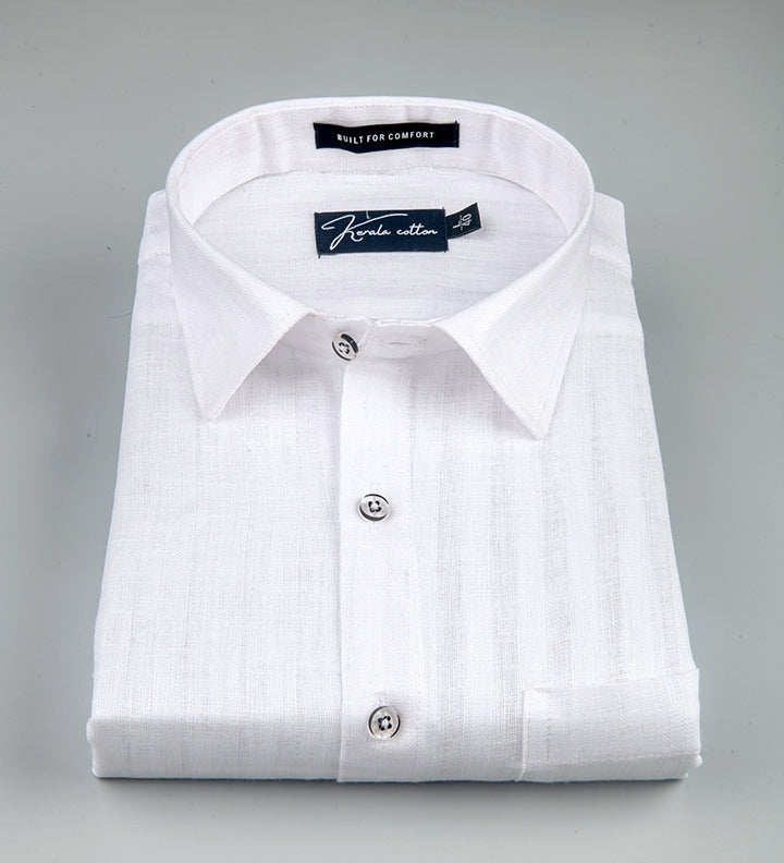 Linen Linning White Colour Shirts For Men