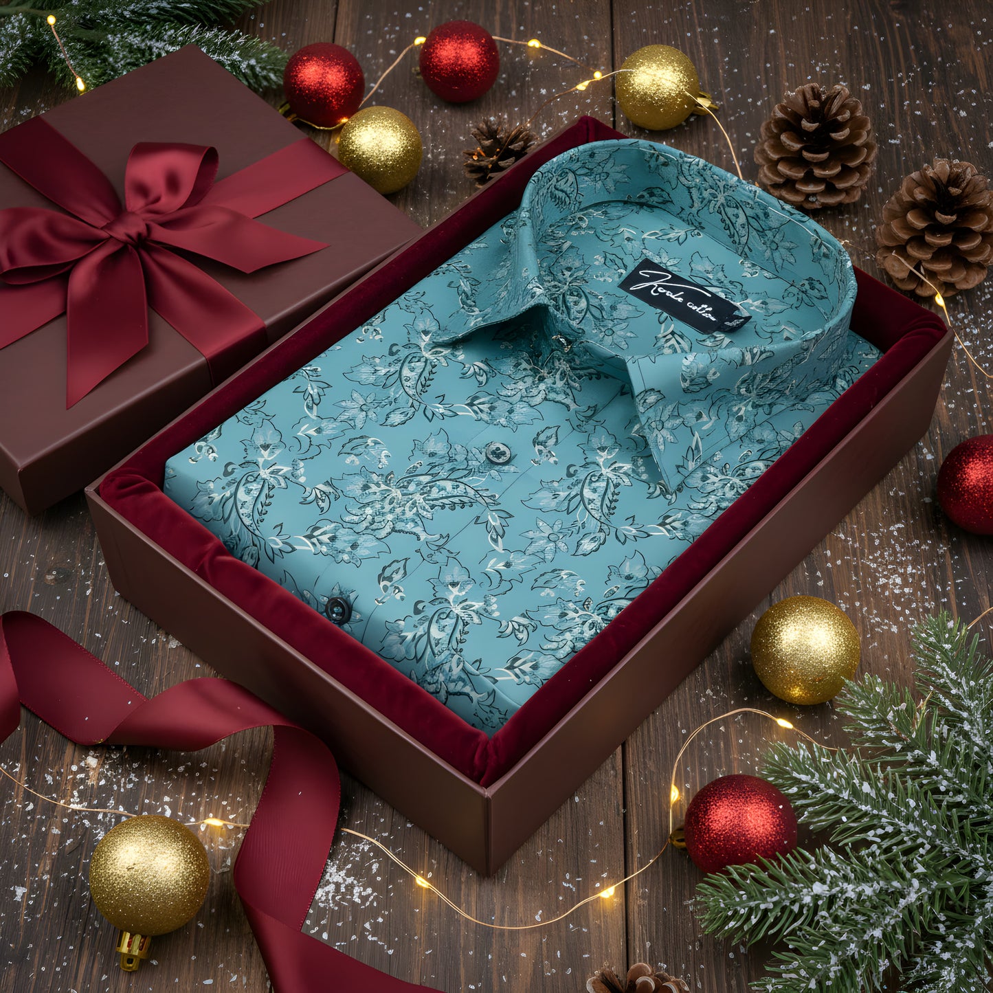 Gloster Cotton Rama Green Pathan Print Shirts for Men