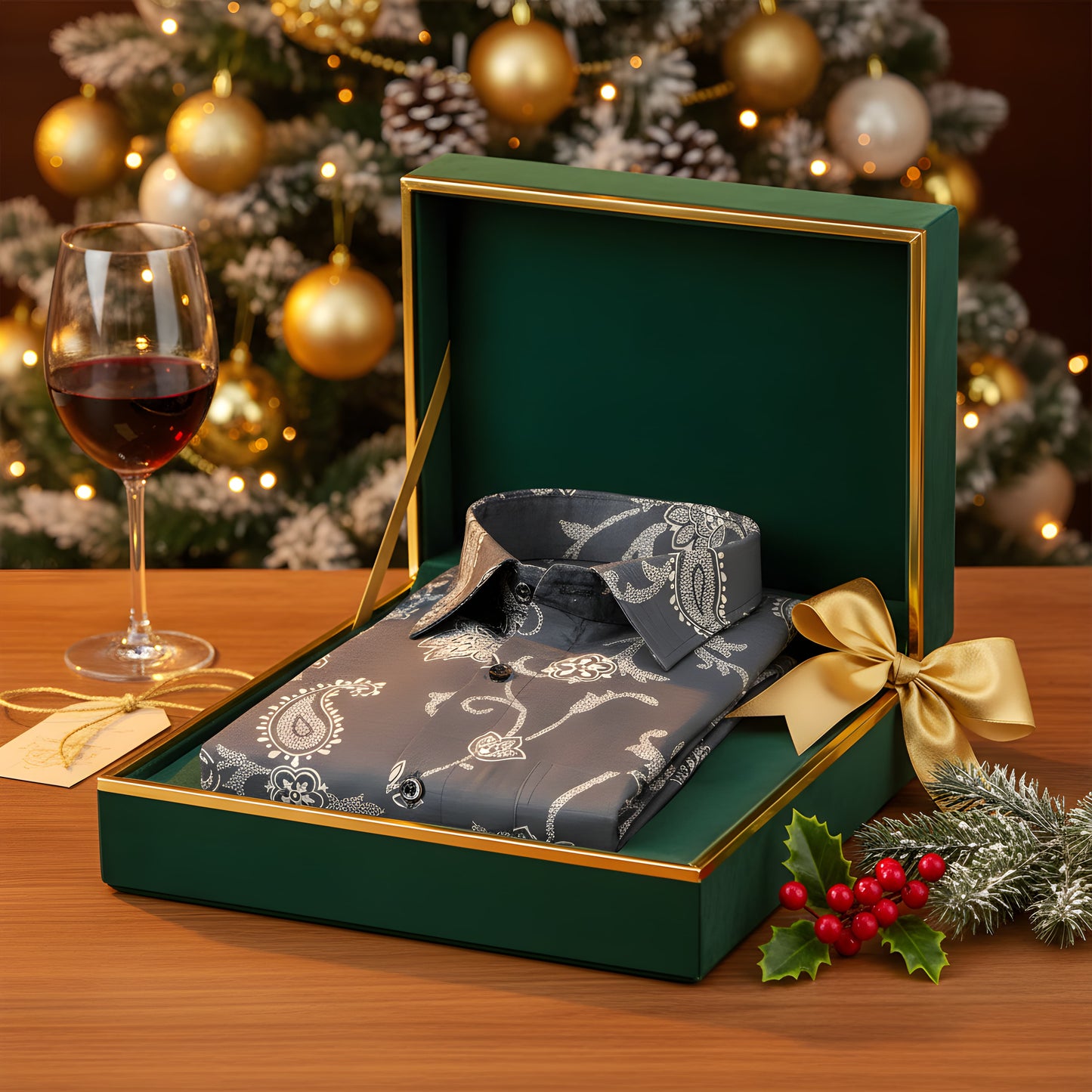 Sidney Linen Black with Fone flower Print Shirts for Men