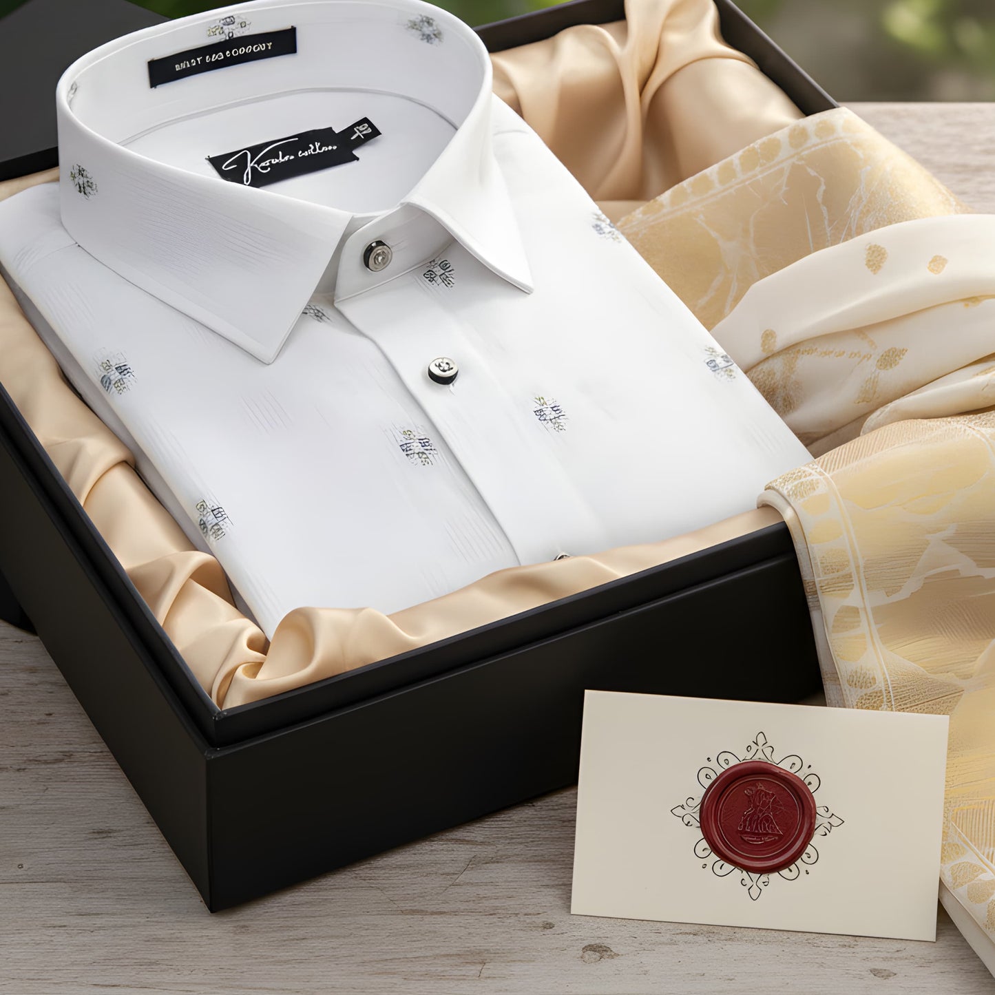 Linen Butta White With Plus Print Shirts For Men