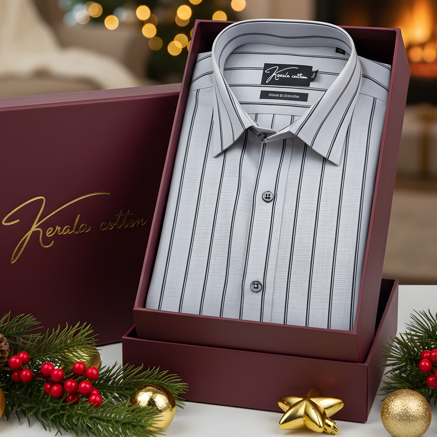 Nove Gray with Black Lining Shirts for Men